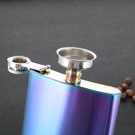 Rainbow 12 oz Stainless Steel Pocket Hip Flask