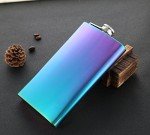 Rainbow 12 oz Stainless Steel Pocket Hip Flask