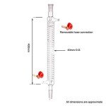 Laboy Coiled Glass Graham Condenser with 24/40 Joints