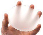 Frosted Glass Gas Jar Cover - 3.9" Diameter