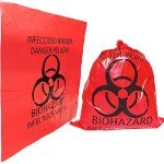 20pcs Red Biohazard Waste Bags 24x24in