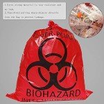 20pcs Red Biohazard Waste Bags 24x24in