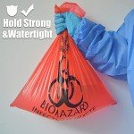 20pcs Red Biohazard Waste Bags 24x24in