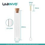 10ml Glass Test Tubes with Cork Stoppers - Pack of 50