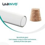 10ml Glass Test Tubes with Cork Stoppers - Pack of 50