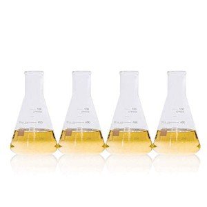 ULAB Narrow-Mouth Glass Erlenmeyer Flask Set, 4 Pack