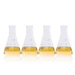ULAB Narrow-Mouth Glass Erlenmeyer Flask Set, 4 Pack