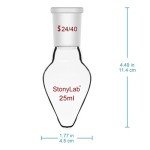 Stonylab Borosilicate Glass Recovery Flask 25ml