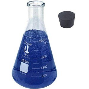 2000ml Narrow Mouth Erlenmeyer Flask with Stopper