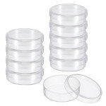 35mm Clear Plastic Petri Dishes with Lid - 10 Pack