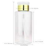 PANA 10 oz. Clear Liquid Pump Bottle with Gold Lid