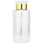PANA 10 oz. Clear Liquid Pump Bottle with Gold Lid