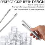 DUGATO Stainless Steel Ice Tongs - 2 Pack