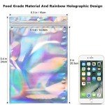 50 Pack Holographic Zip Bags 6x9 Inches