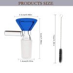 Colorful 6-Pack Glass Funnels with Handle