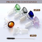 Colorful 6-Pack Glass Funnels with Handle