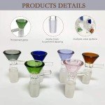 Colorful 6-Pack Glass Funnels with Handle