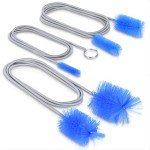 3-Piece Flexible Drain Brush Set for Cleaning