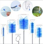 3-Piece Flexible Drain Brush Set for Cleaning