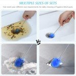 3-Piece Flexible Drain Brush Set for Cleaning