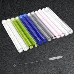 Borosilicate Glass Tubes - 12 Pack, 5 Colors