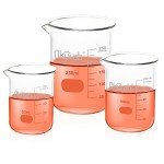 Okulab Graduated Glass Beaker Set, 50-250mL