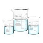 Okulab Graduated Glass Beaker Set, 50-250mL