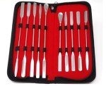 10-Piece Stainless Steel Lab Spatula Sampler Set
