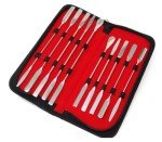 10-Piece Stainless Steel Lab Spatula Sampler Set