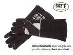 Heat Resistant Welding Gloves - 16" Black Leather
