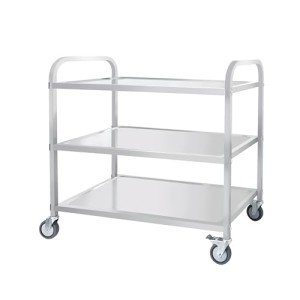 3-Tier Stainless Steel Utility Cart with Wheels