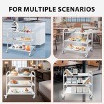 3-Tier Stainless Steel Utility Cart with Wheels
