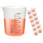 12 Pcs 100ml Plastic Lab Beakers with Graduations