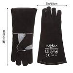 Heat Resistant Welding Gloves - 16" Black Leather