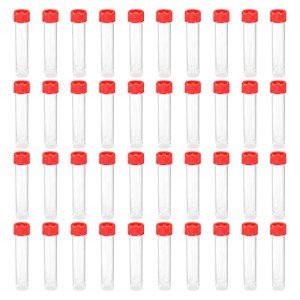 20mL Plastic Test Tubes, 40 Pack, Screw Cap