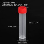 20mL Plastic Test Tubes, 40 Pack, Screw Cap