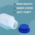 ASEVAT 16.9oz Plastic Lab Reagent Bottles (5 Pack)