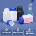 ASEVAT 16.9oz Plastic Lab Reagent Bottles (5 Pack)