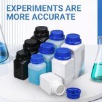ASEVAT 16.9oz Plastic Lab Reagent Bottles (5 Pack)