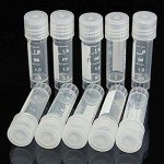 CynKen 100pcs 2ml Plastic Cryovial Tubes