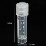 CynKen 100pcs 2ml Plastic Cryovial Tubes