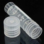 CynKen 100pcs 2ml Plastic Cryovial Tubes