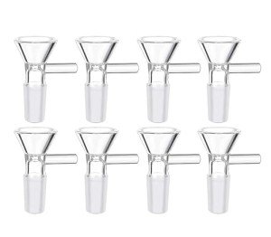 8 Pack Glass Funnels - 14mm for Labs & Home
