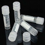CynKen 100pcs 2ml Plastic Cryovial Tubes