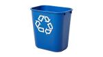 28 Qt Blue Deskside Recycling Wastebasket