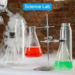 PATIKIL 50ml Graduated Erlenmeyer Flask Set, 4 Pcs