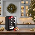 28-Bottle Wine Cooler with Digital Temperature Control