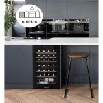28-Bottle Wine Cooler with Digital Temperature Control