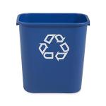 28 Qt Blue Deskside Recycling Wastebasket