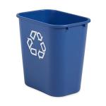 28 Qt Blue Deskside Recycling Wastebasket